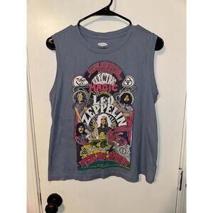 Old Navy Led Zeppelin Graphic Muscle Tank Top Rock Festival Women's Sz Medium